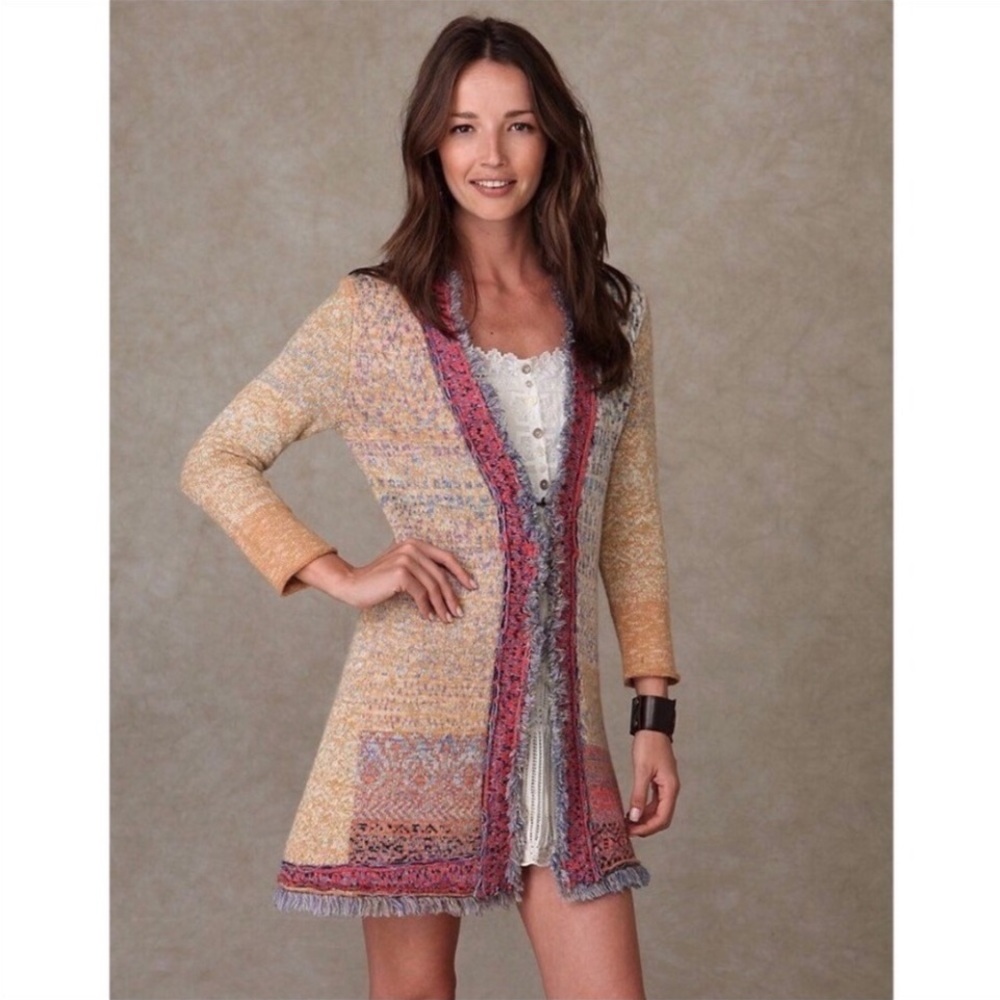 Free People Desert Drifter Colorblock Cardigan